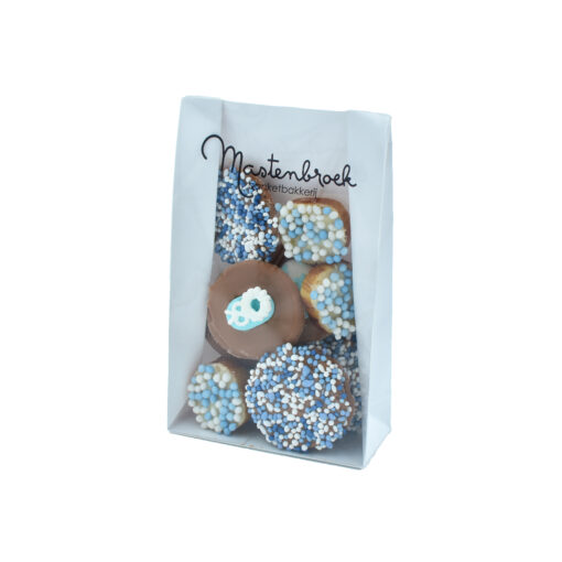 geboorte chocolade blauw