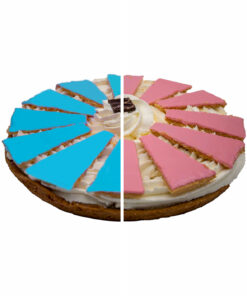 geboorte baby vlaai blauw roze